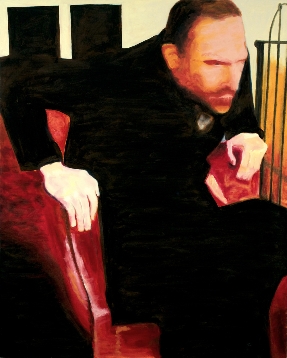 Self-Portrait (2023), 40" x 32", oil on canvas